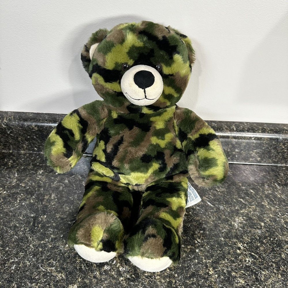 Build A Bear Camo Green Military 16"‎ Stuffed Plush - BAB 2011
